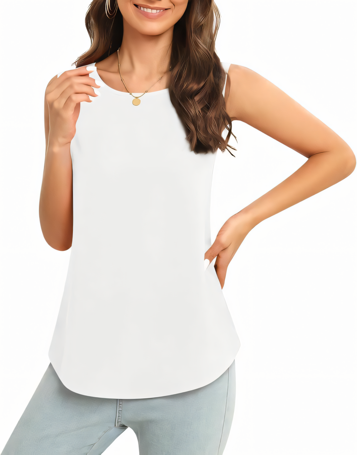 Sleeveless Casual Blouse